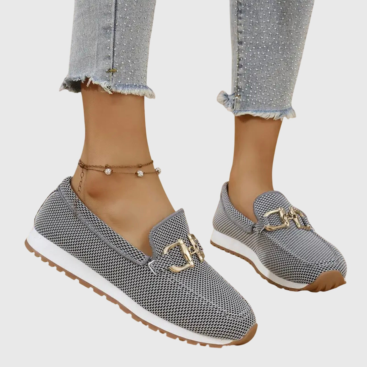 Harmoni | Elegant Slip-On Loafers med Metalldetalj