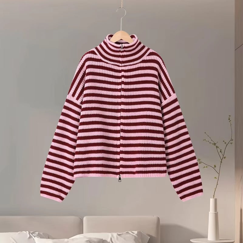 Elegant Uld-Cashmere Jakke med Lynlås