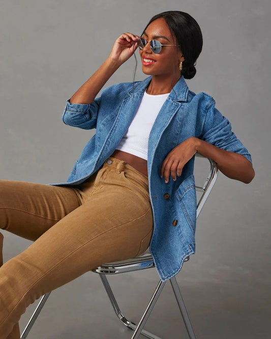Elegant jeansblazer för dam – ditt stilfulla lager