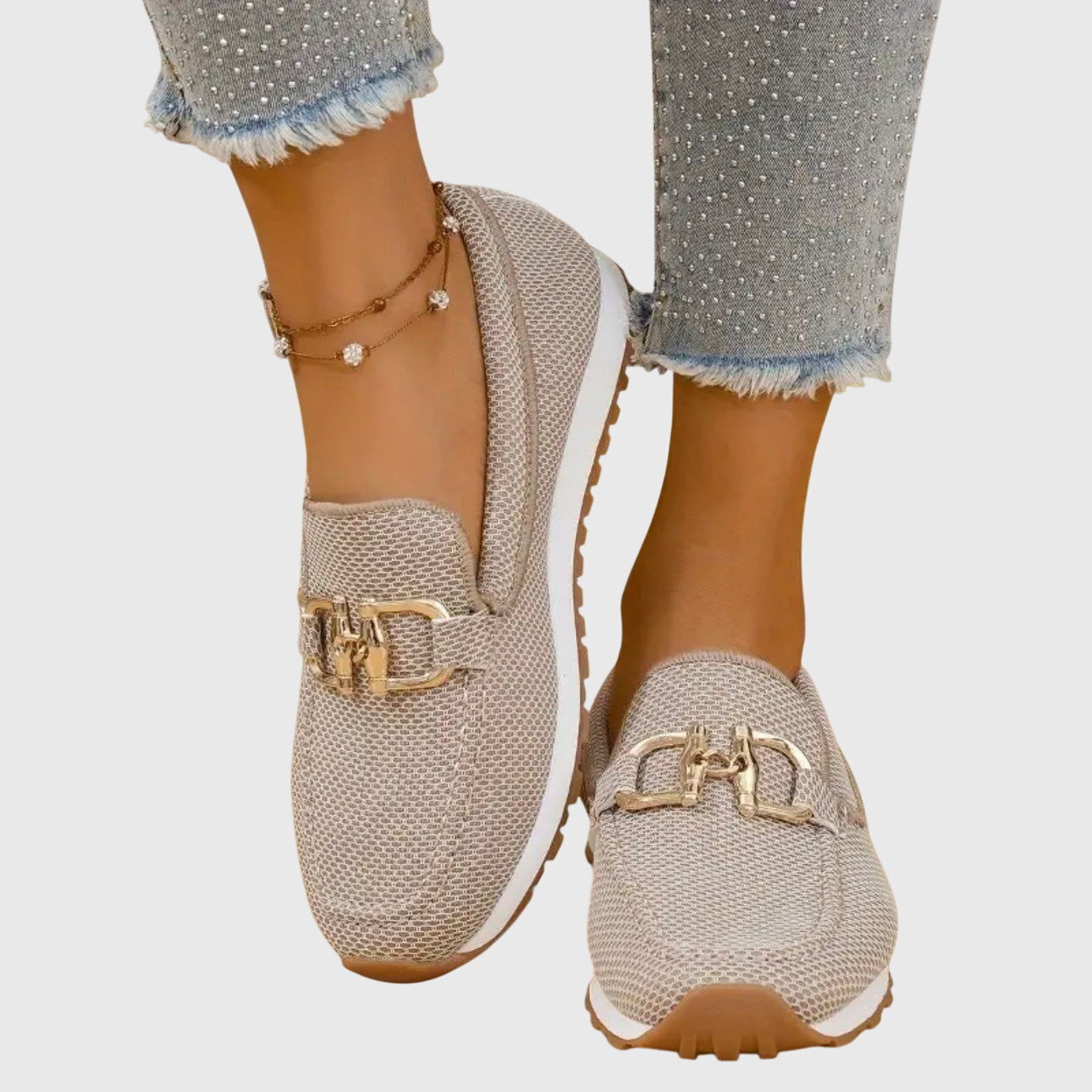 Harmoni | Elegant Slip-On Loafers med Metalldetalj