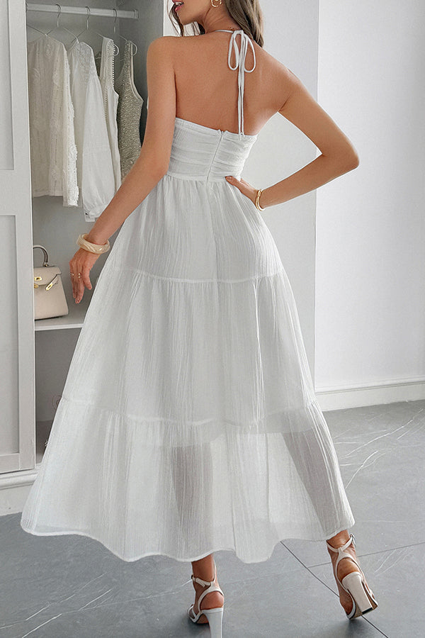 Elegante Maxikjole med Halterneck-design til Ferie-vibes