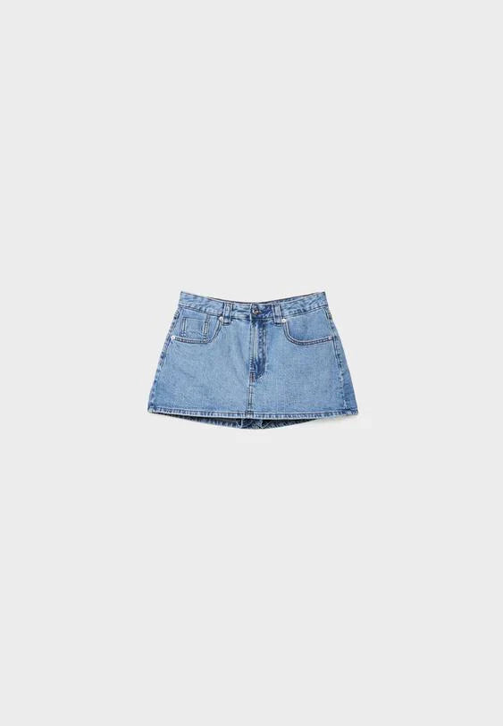 Moderne Denim Mini-Skort til Din Unikke Stil