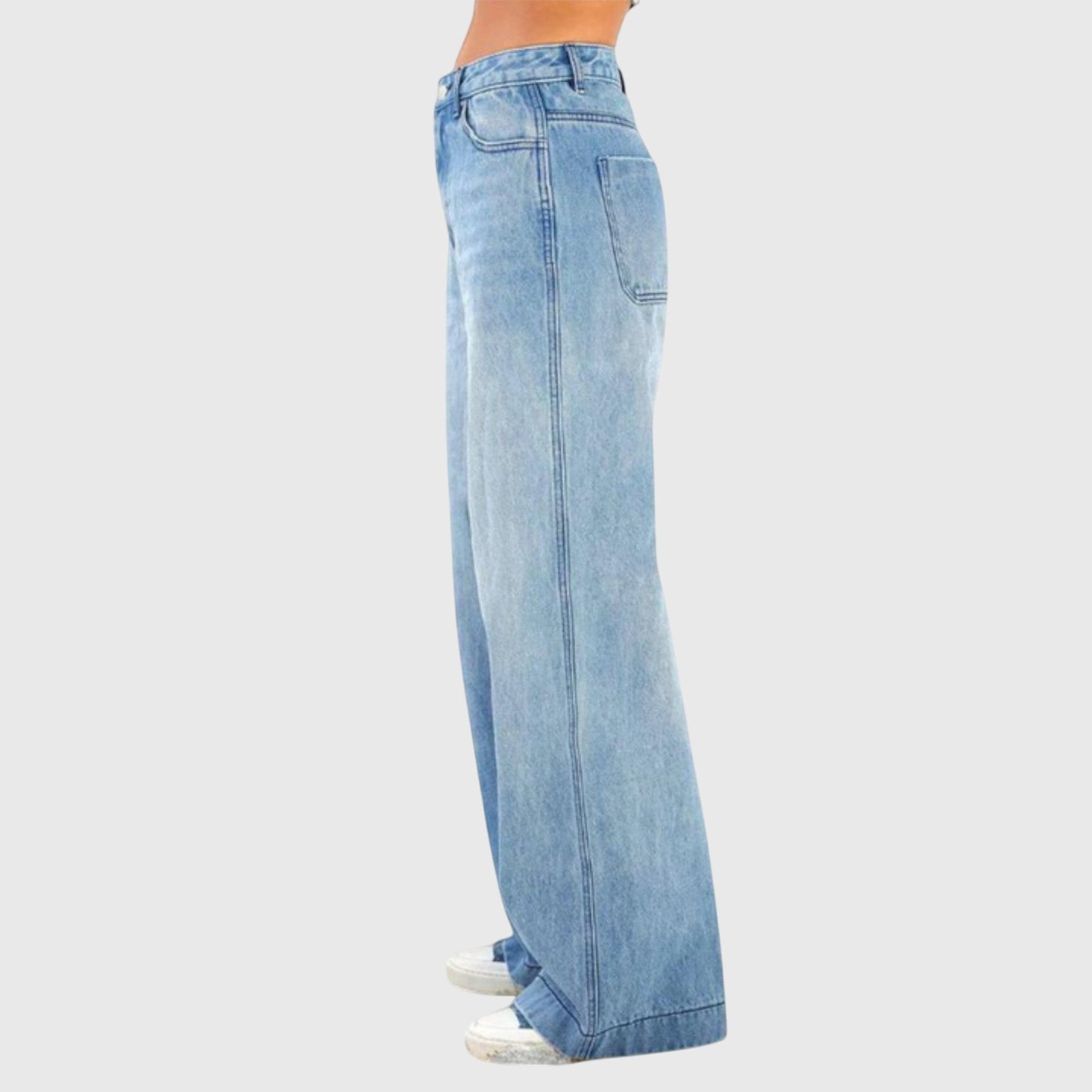Lina | Trendig Avslappnad Denim Byxa för Kvinnor