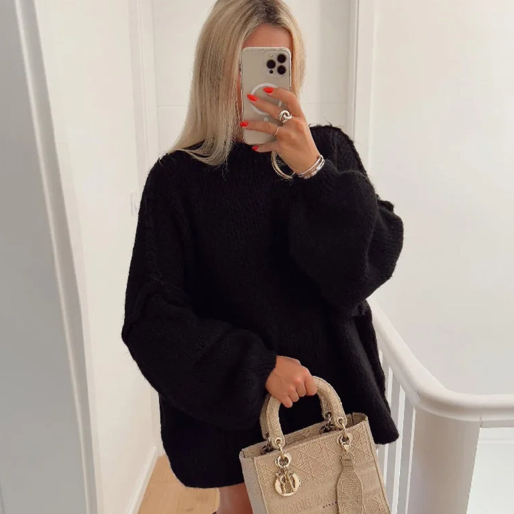 Lunefuld oversized sweater - Behagelig rundstrik til kvinder