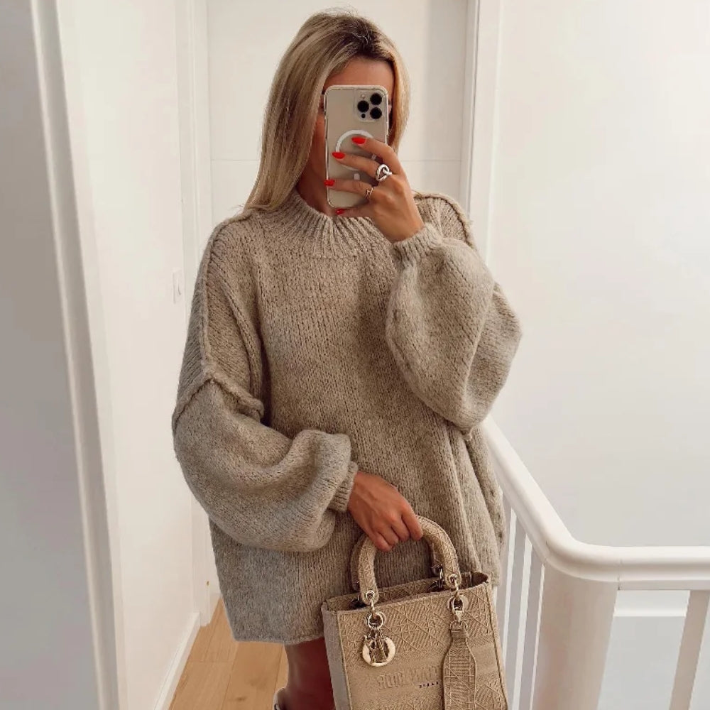 Lunefuld oversized sweater - Behagelig rundstrik til kvinder