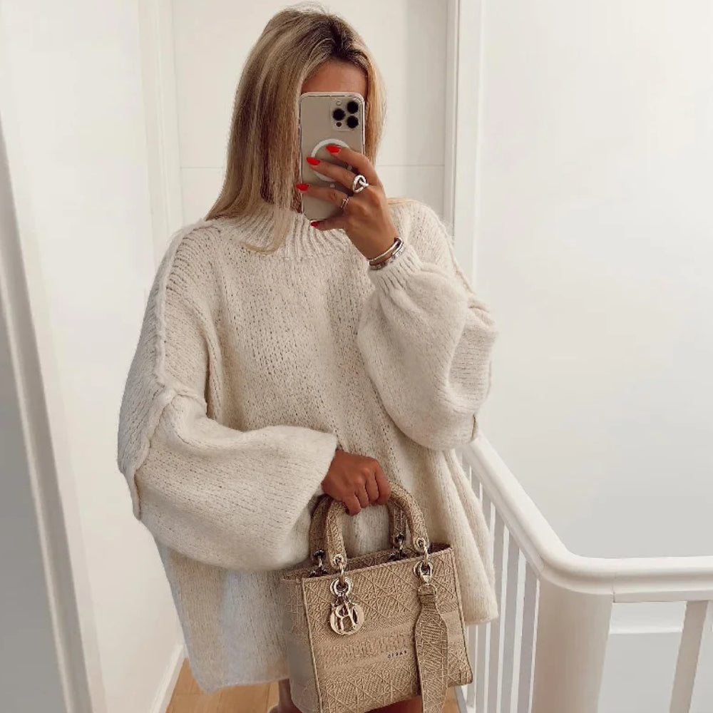 Lunefuld oversized sweater - Behagelig rundstrik til kvinder
