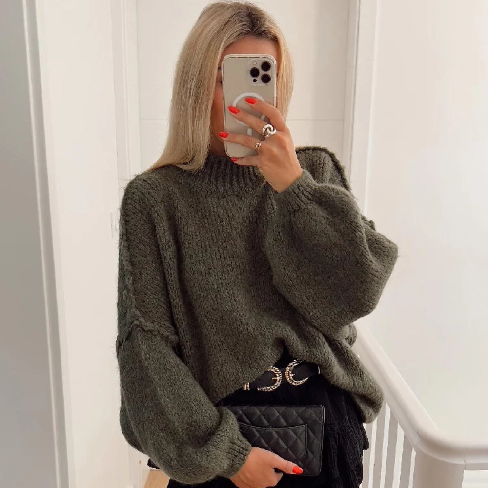 Lunefuld oversized sweater - Behagelig rundstrik til kvinder