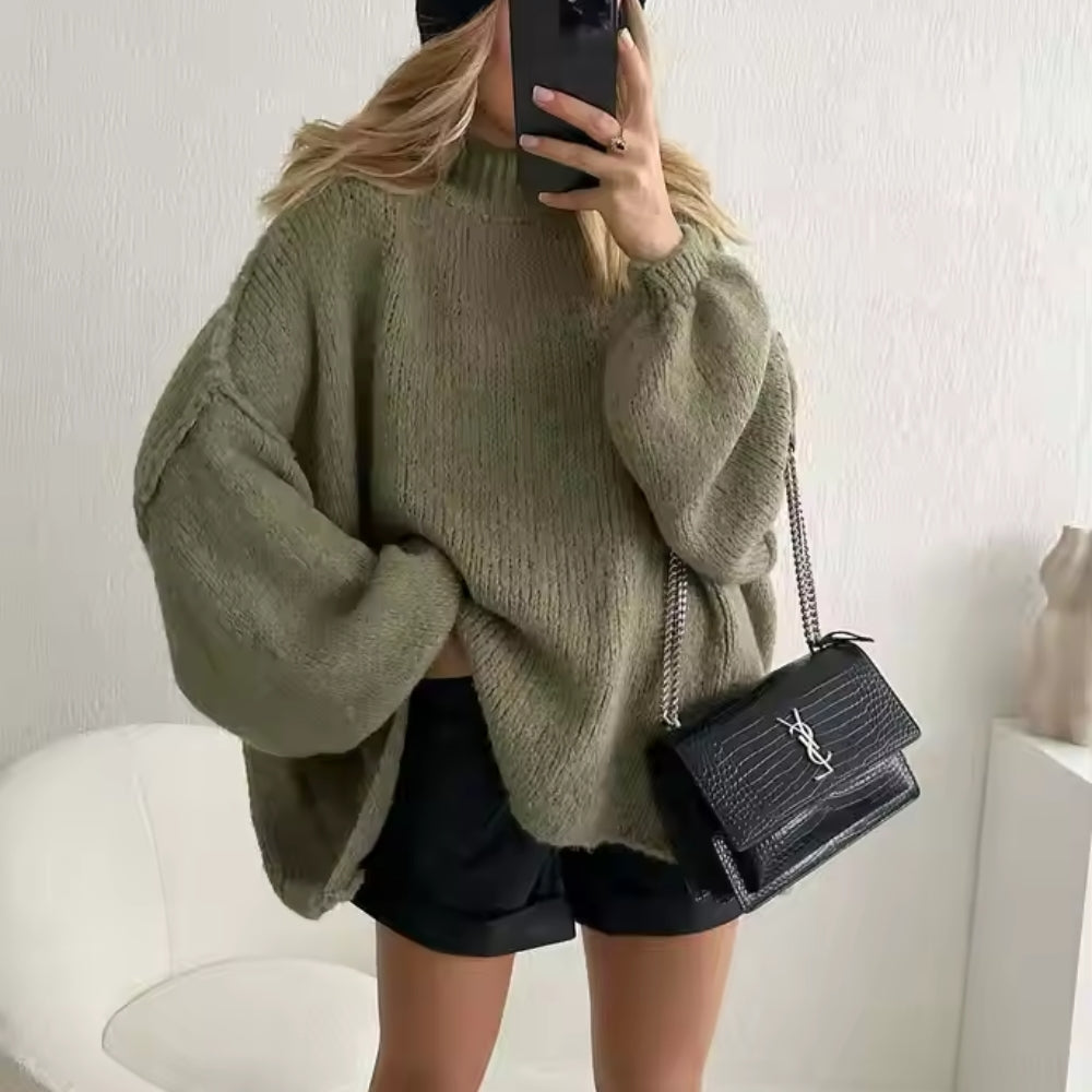 Lunefuld oversized sweater - Behagelig rundstrik til kvinder