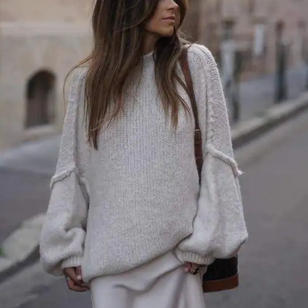 Lunefuld oversized sweater - Behagelig rundstrik til kvinder