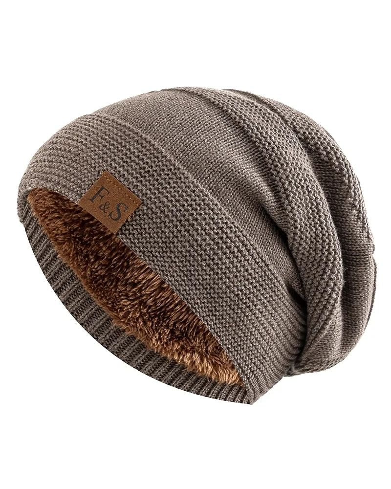 Fleece-futteret Beanie – blød vinterhat til damer