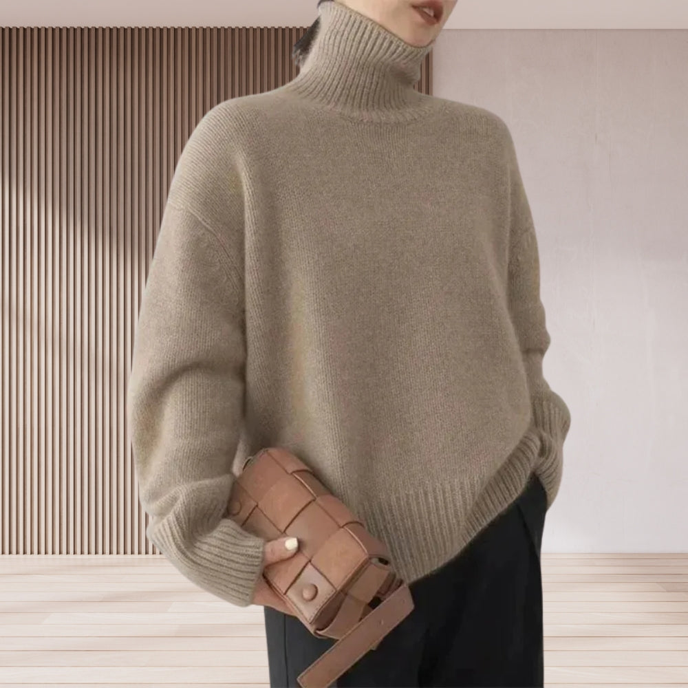 Behagelig rullekrave sweater til kvinder - Alsidig sweater