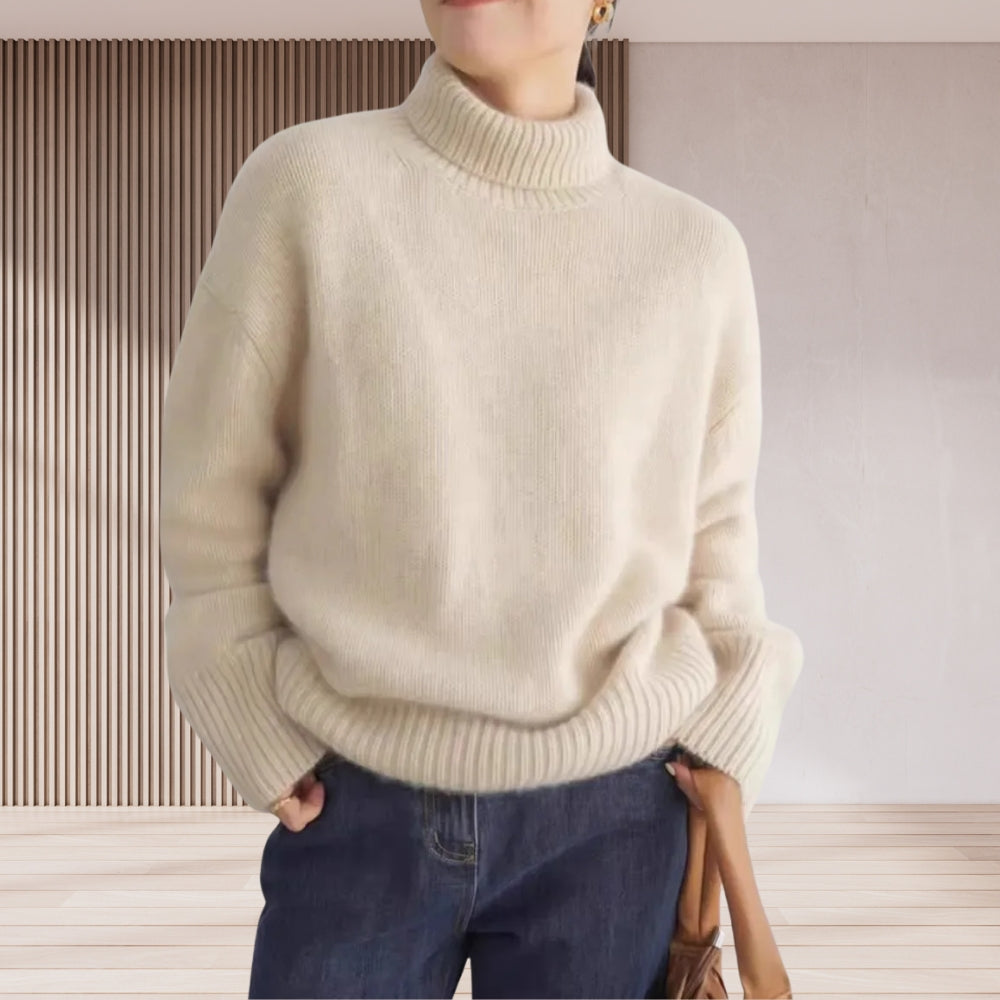 Behagelig rullekrave sweater til kvinder - Alsidig sweater