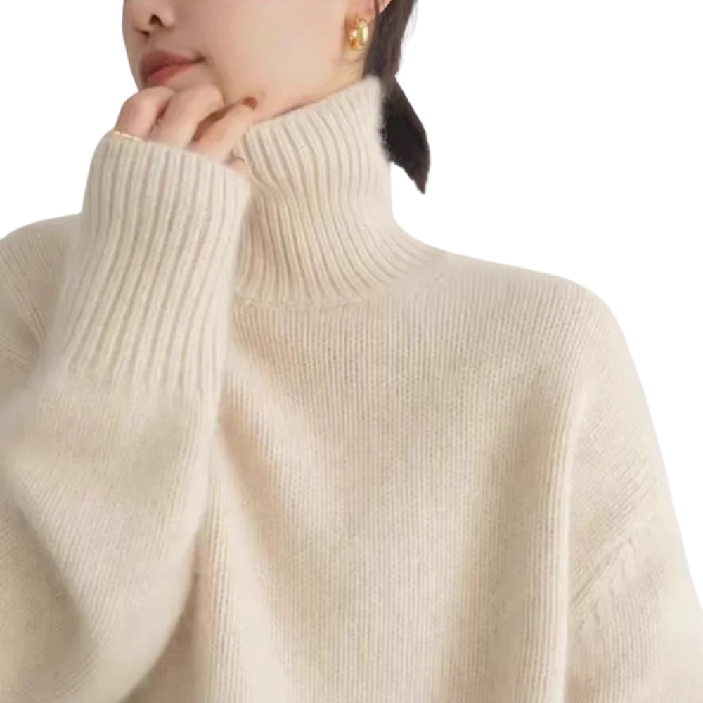 Behagelig rullekrave sweater til kvinder - Alsidig sweater