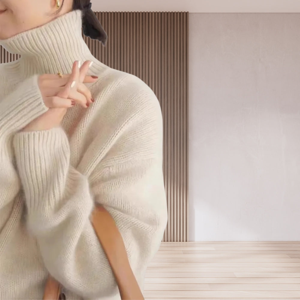 Behagelig rullekrave sweater til kvinder - Alsidig sweater