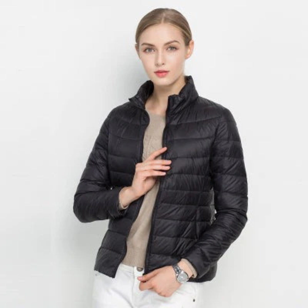 Skinnende quiltet vinterjakke - Urban stil til kvinder