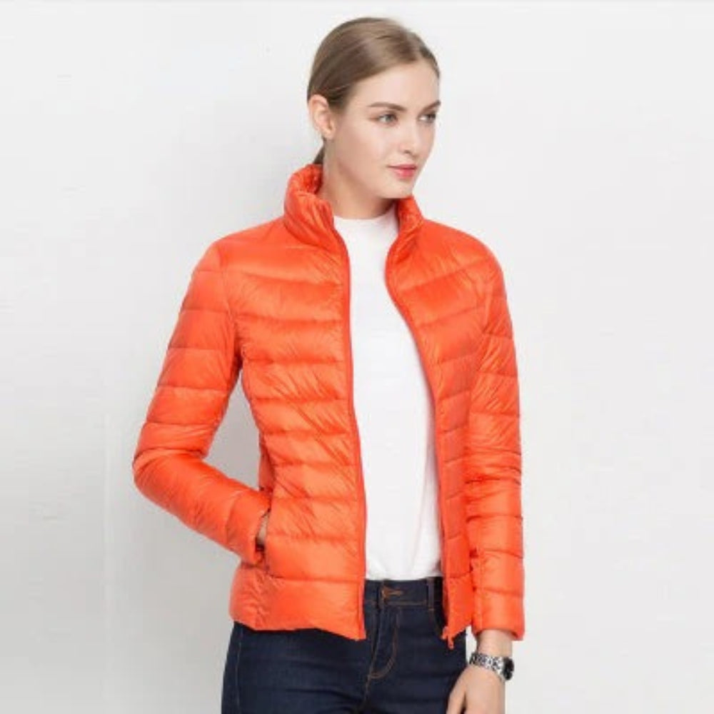 Skinnende quiltet vinterjakke - Urban stil til kvinder