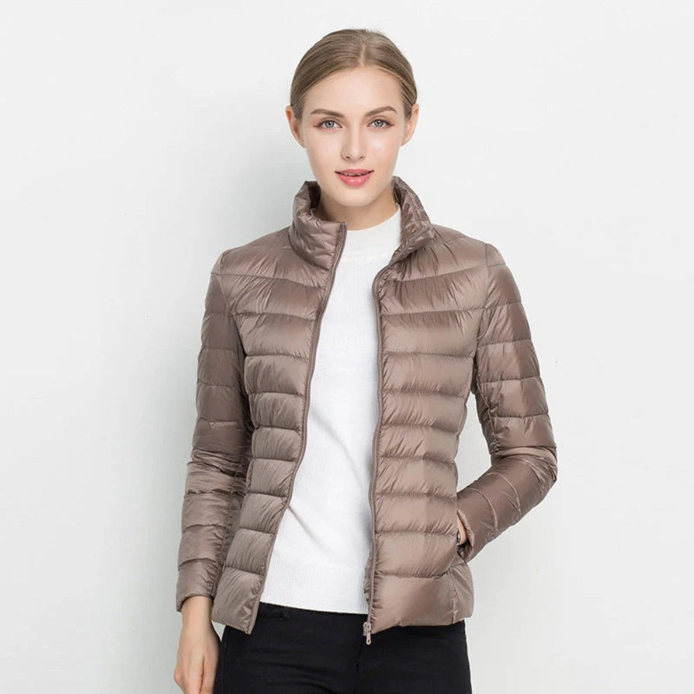 Skinnende quiltet vinterjakke - Urban stil til kvinder
