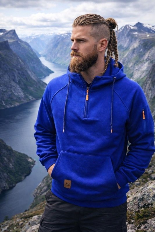 Huvtröja för Herr med Halv Dragkedja