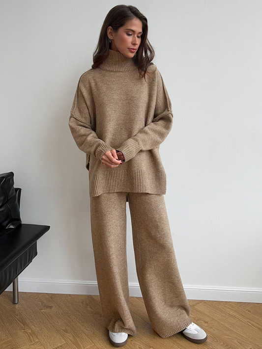 Sofia | Elegant Oversize Stickad Set för Avkoppling