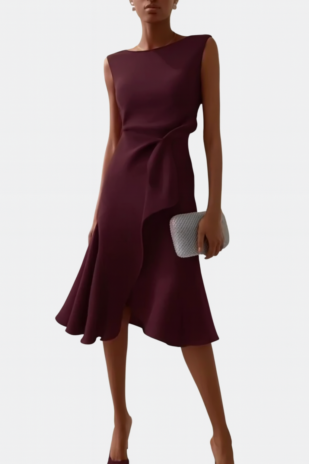 Elena | Elegant Asymmetrisk Midiklänning för Kvinnor