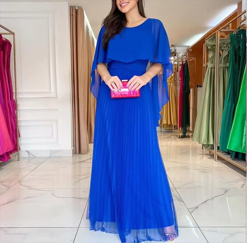Elysia | Elegant Maxiklänning med Cape-Ärmar