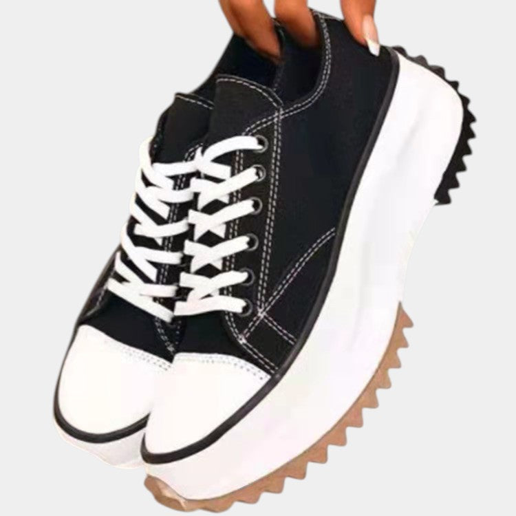 NovaTrend | Eleganta Sneakers för Kvinnor med Rund Tå