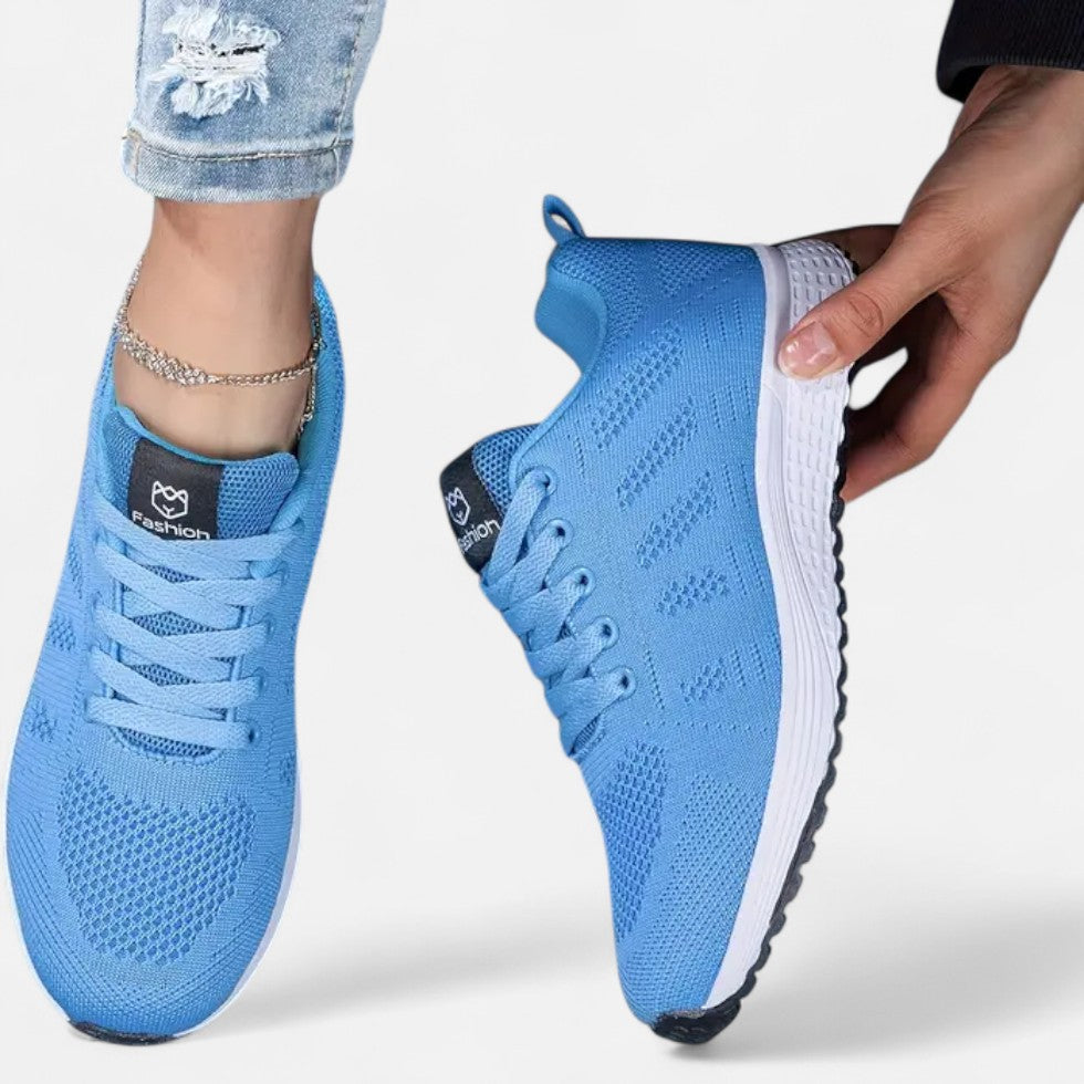 Åndbare sneakers med strikdesign