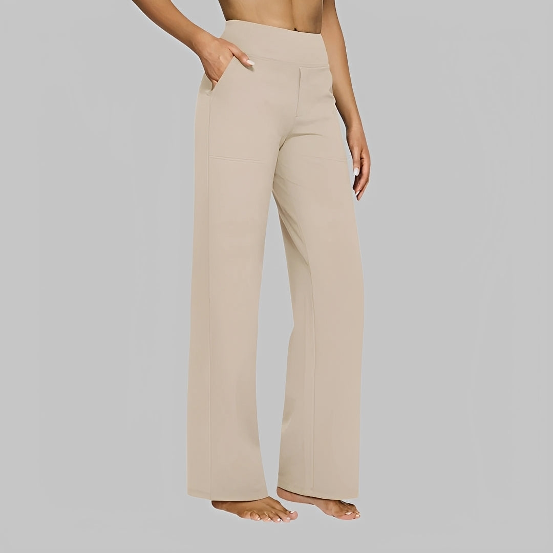 Lina - Eleganta Höga Byxor med Stretch
