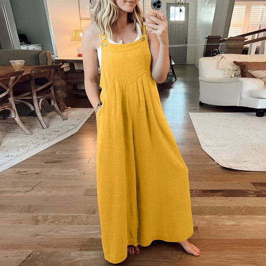 Elysia - Elegant Jumpsuit med Flödande Ben för Kvinnor
