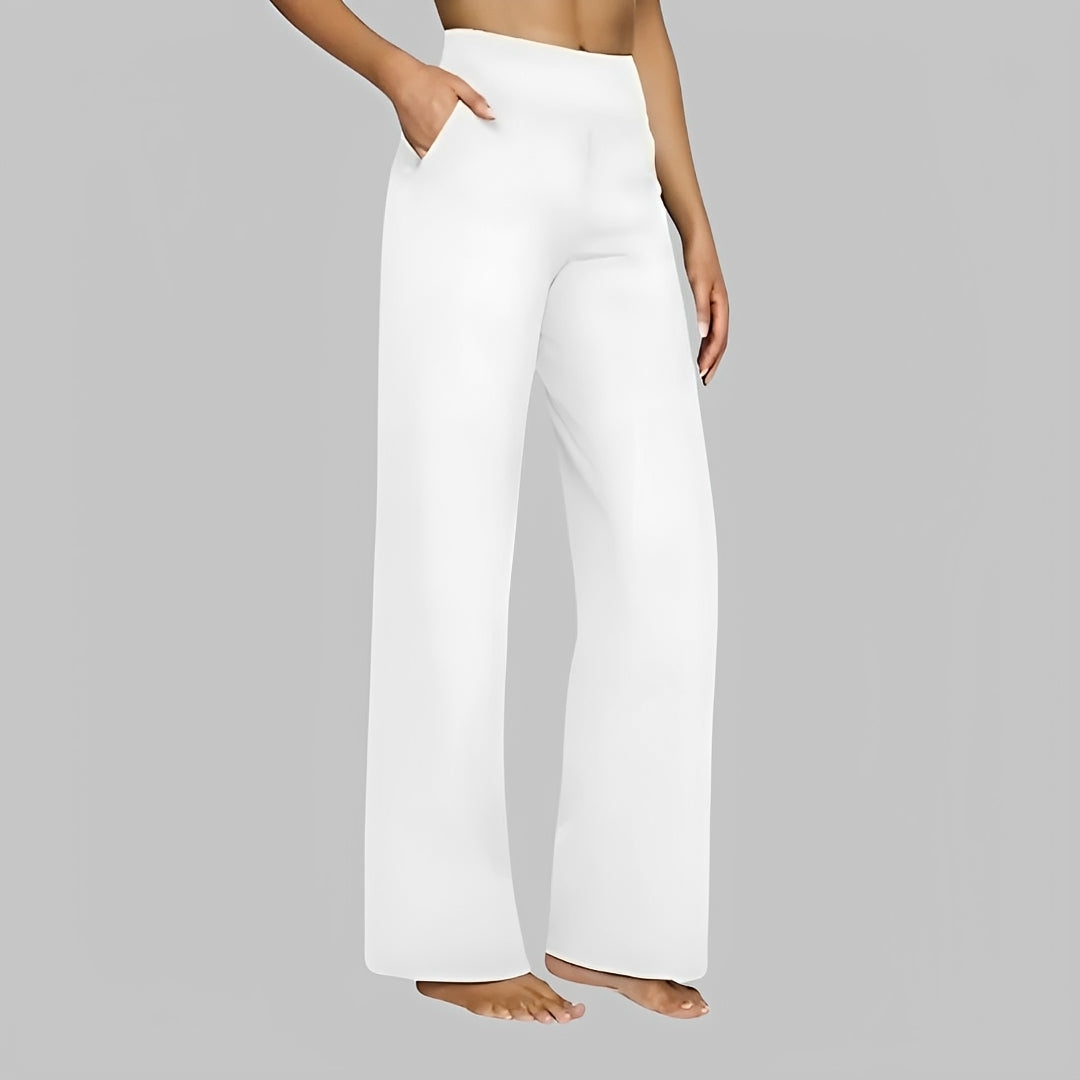 Lina - Eleganta Höga Byxor med Stretch