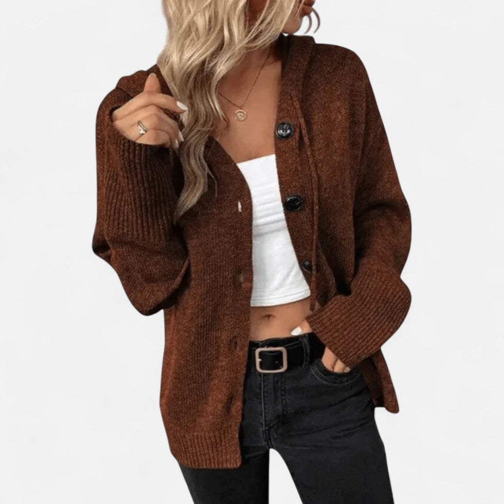 Cardigan med knaplukning