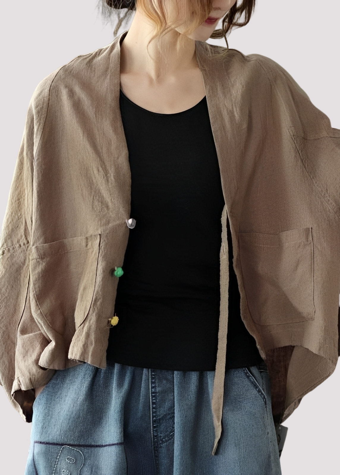 Sofistikerad oversize cardigan med fickor för kvinnor