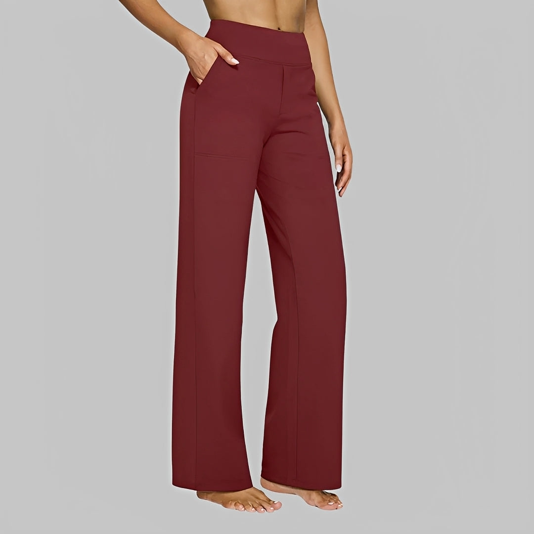 Lina - Eleganta Höga Byxor med Stretch