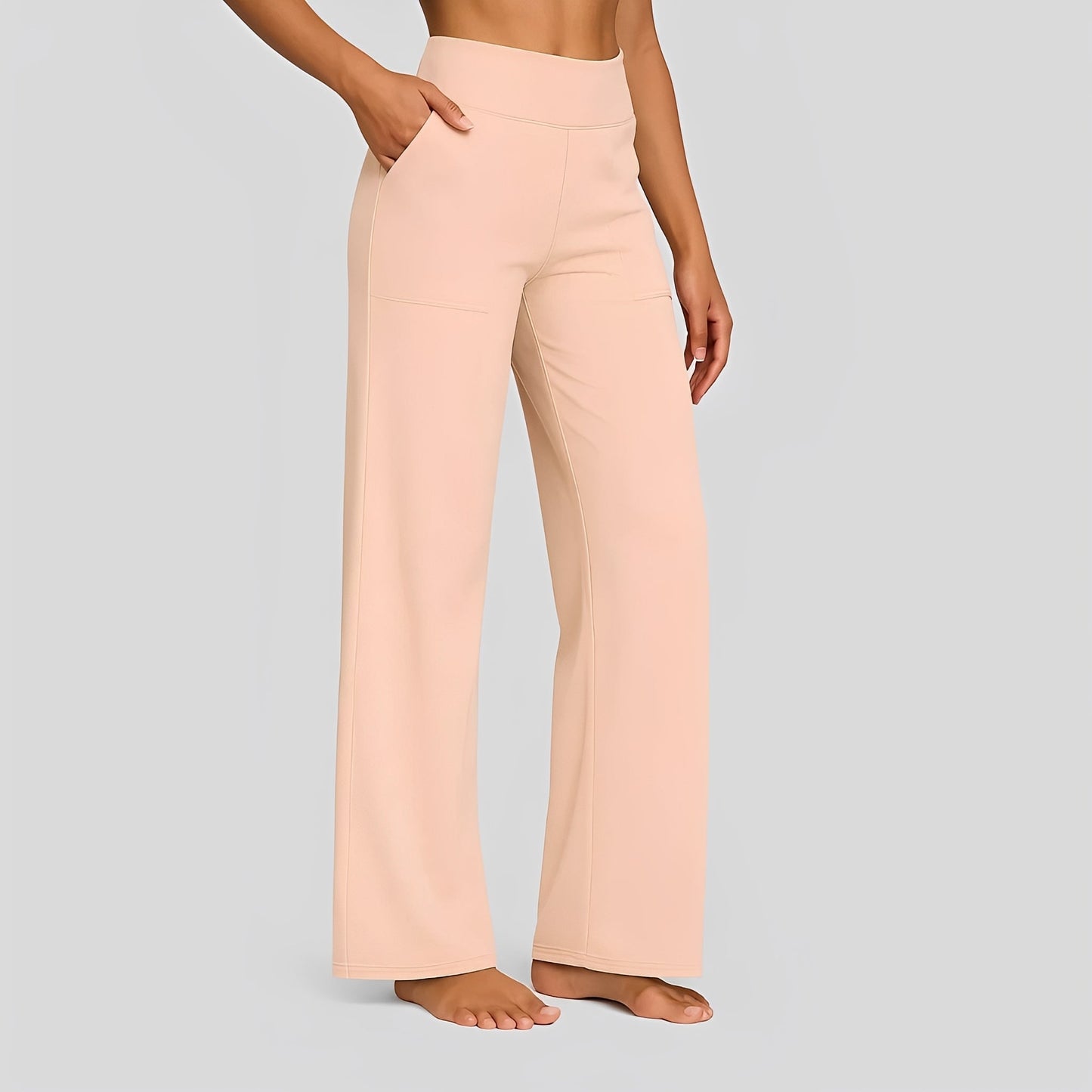Lina - Eleganta Höga Byxor med Stretch