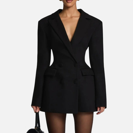 Elegant blazer mini kjole kvinder