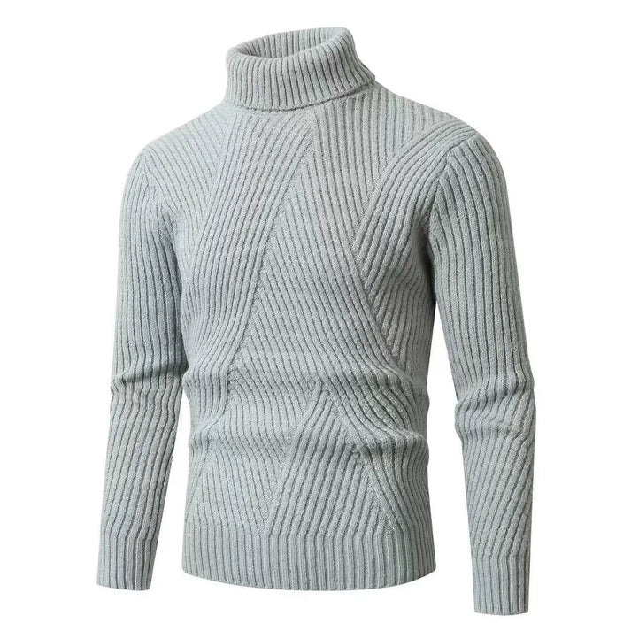 Anders – slim fit rullekrave sweater i ribbet uld