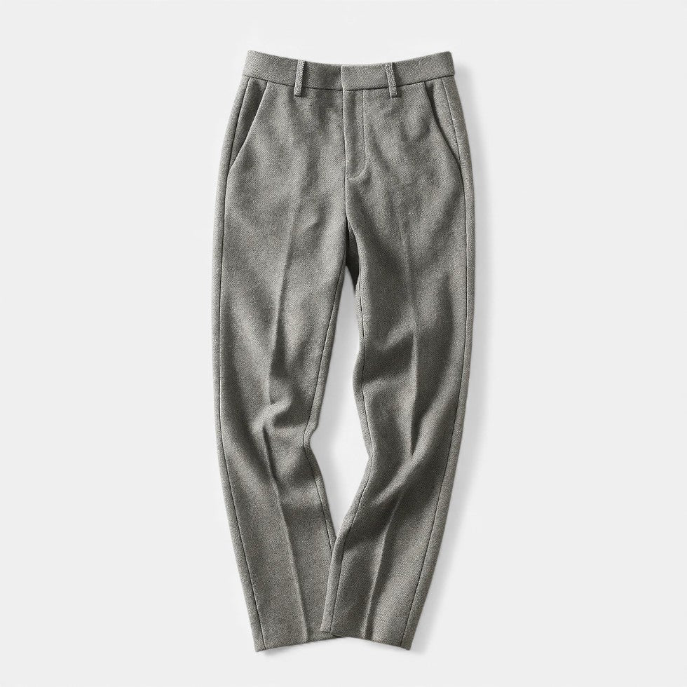 Dame stofbukser med hørmønster