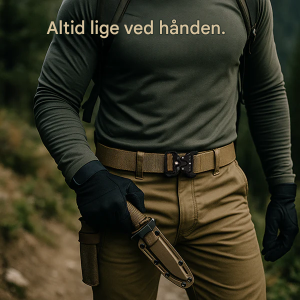 VarmNord – Taktisk bælte med hurtiglukning | Trinfri justerbar, rivfast & robust | Outdoor vandring militær brug