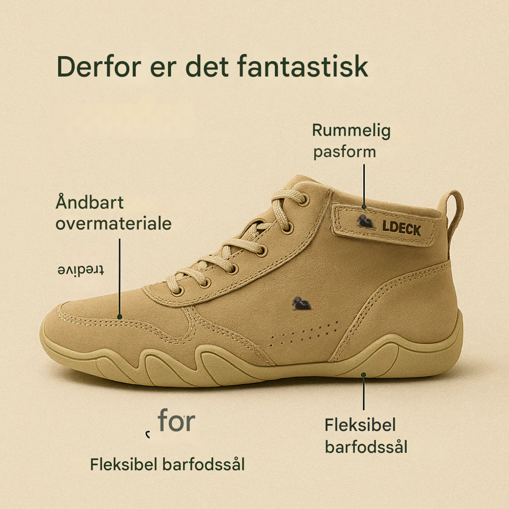 VarmNord – Barfodssko til smertelindring | Vandtæt, Åndbar & Skridsikker | Til hverdag, gåture & sund løbekomfort