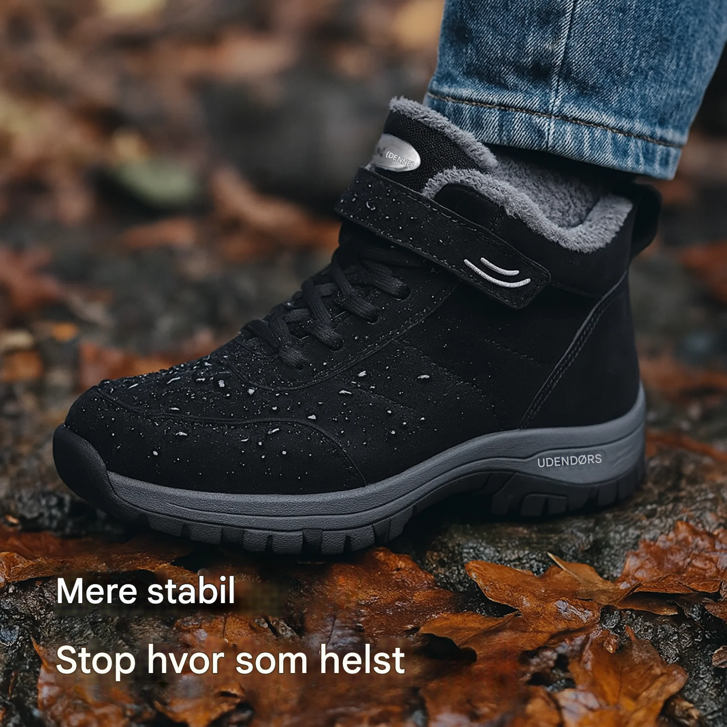 VarmNord – Orthopædisk Vinterstøvle Dame & Herre | Skridsikker Foret Velcro | Hverdag & Udendørs Komfort