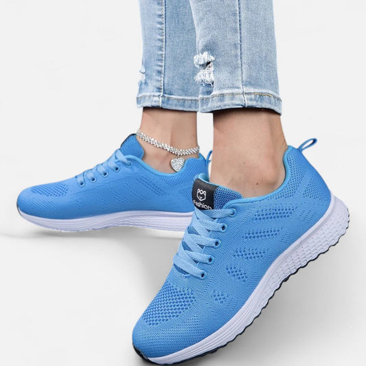 Åndbare sneakers med strikdesign