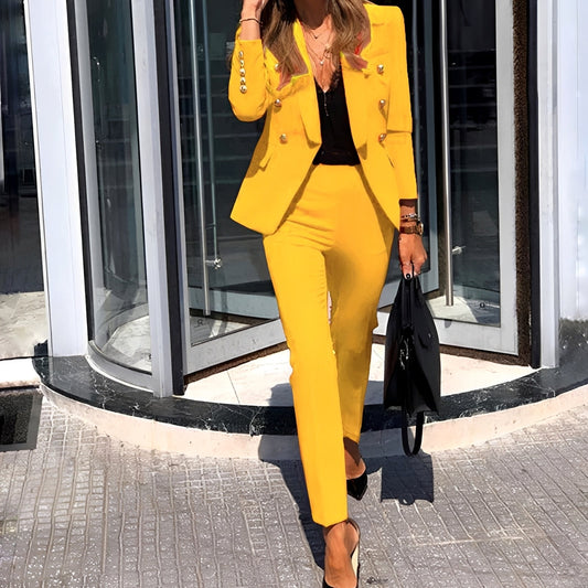 Sofia - Chic Blazer- och Byxset för Den Moderna Kvinna
