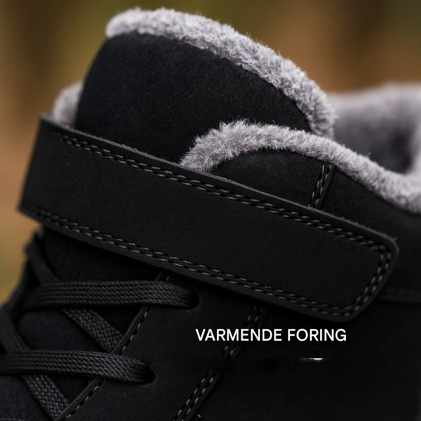VarmNord – Orthopædisk Vinterstøvle Dame & Herre | Skridsikker Foret Velcro | Hverdag & Udendørs Komfort