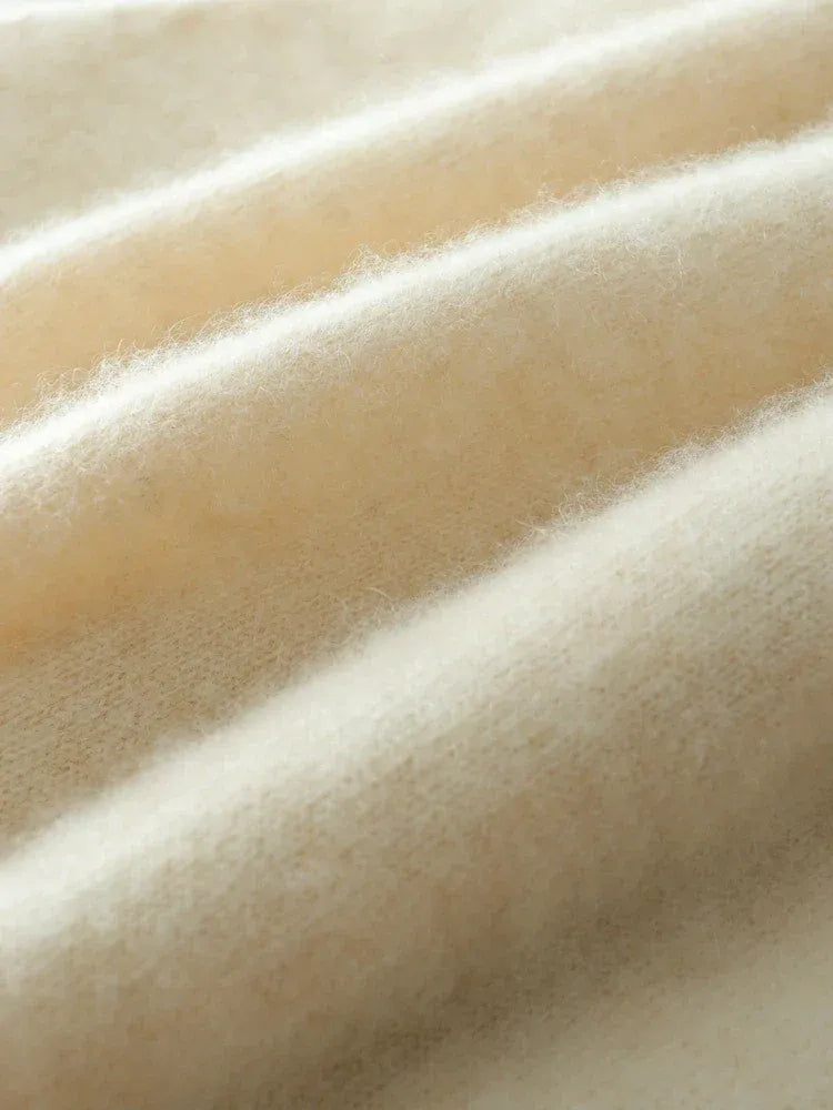 Cashmere wrap sweater med V-hals