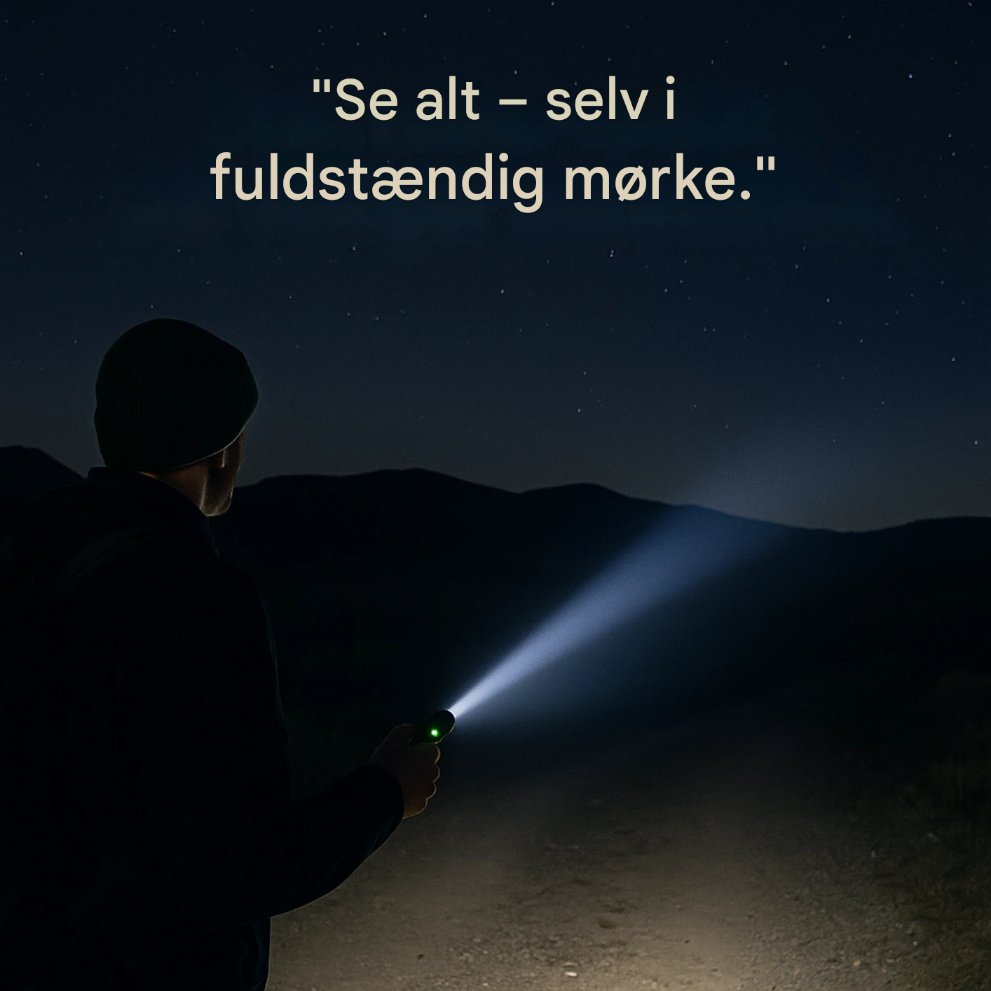 VarmNord – LED lommelygte Outdoor | USB genopladelig IPX6 vandtæt | Kompakt & let til vandreture & camping