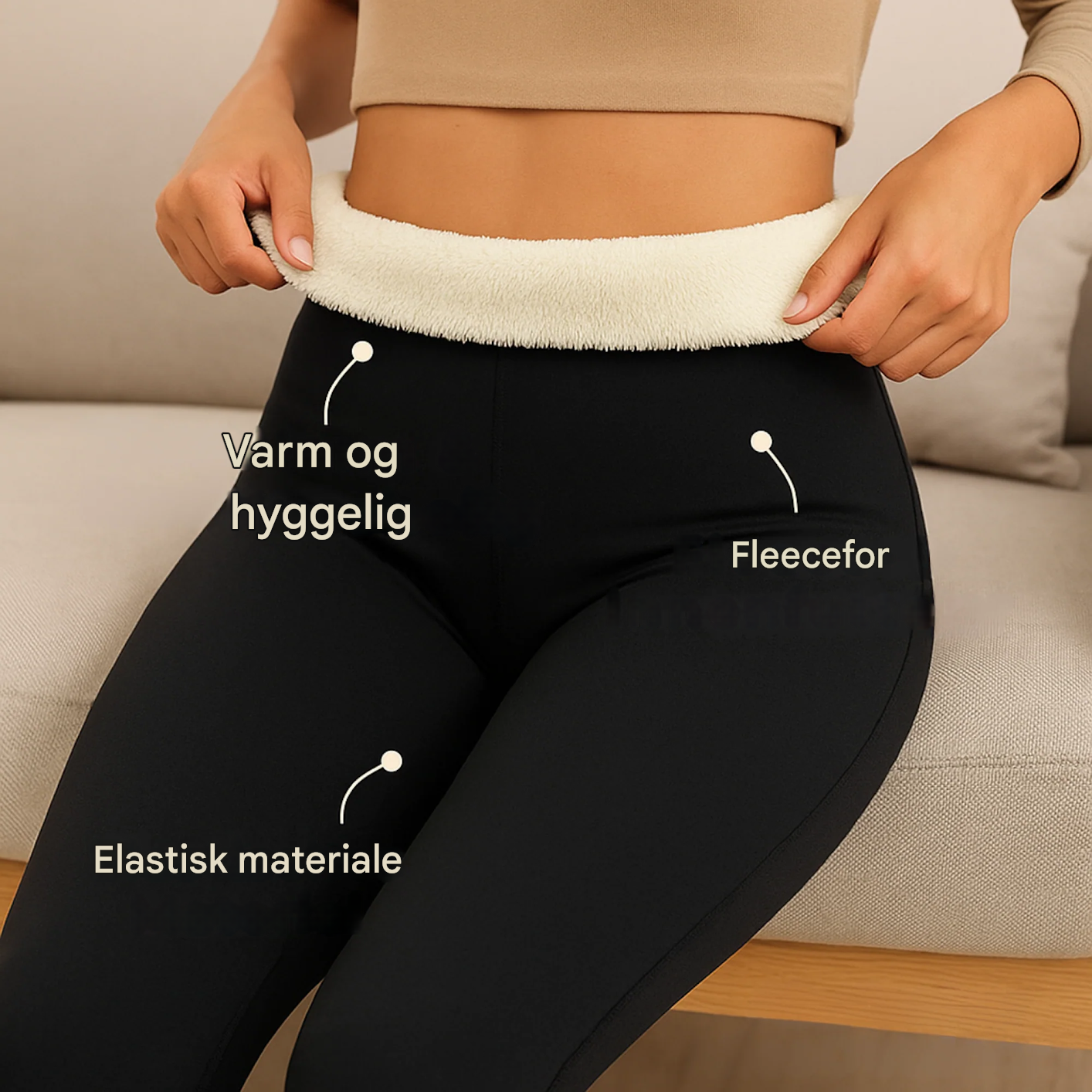 VarmNord – Thermoleggings Damer | fleeceforet åndbar | Vinterkomfort til udendørs og hverdag