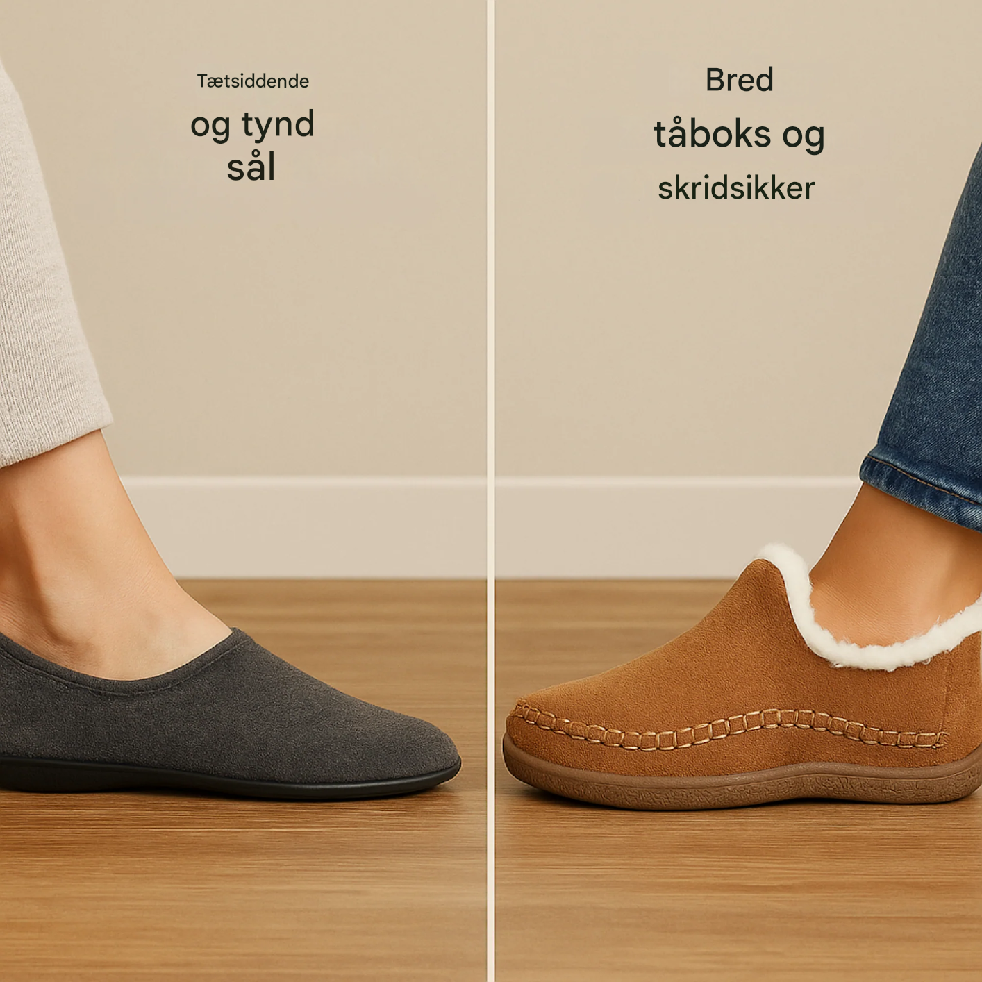 VarmNord – Varmisolerede komfort-hjemmesko | Ortopædisk, åndbar & skridsikker | Til kolde dage & smertefulde fødder