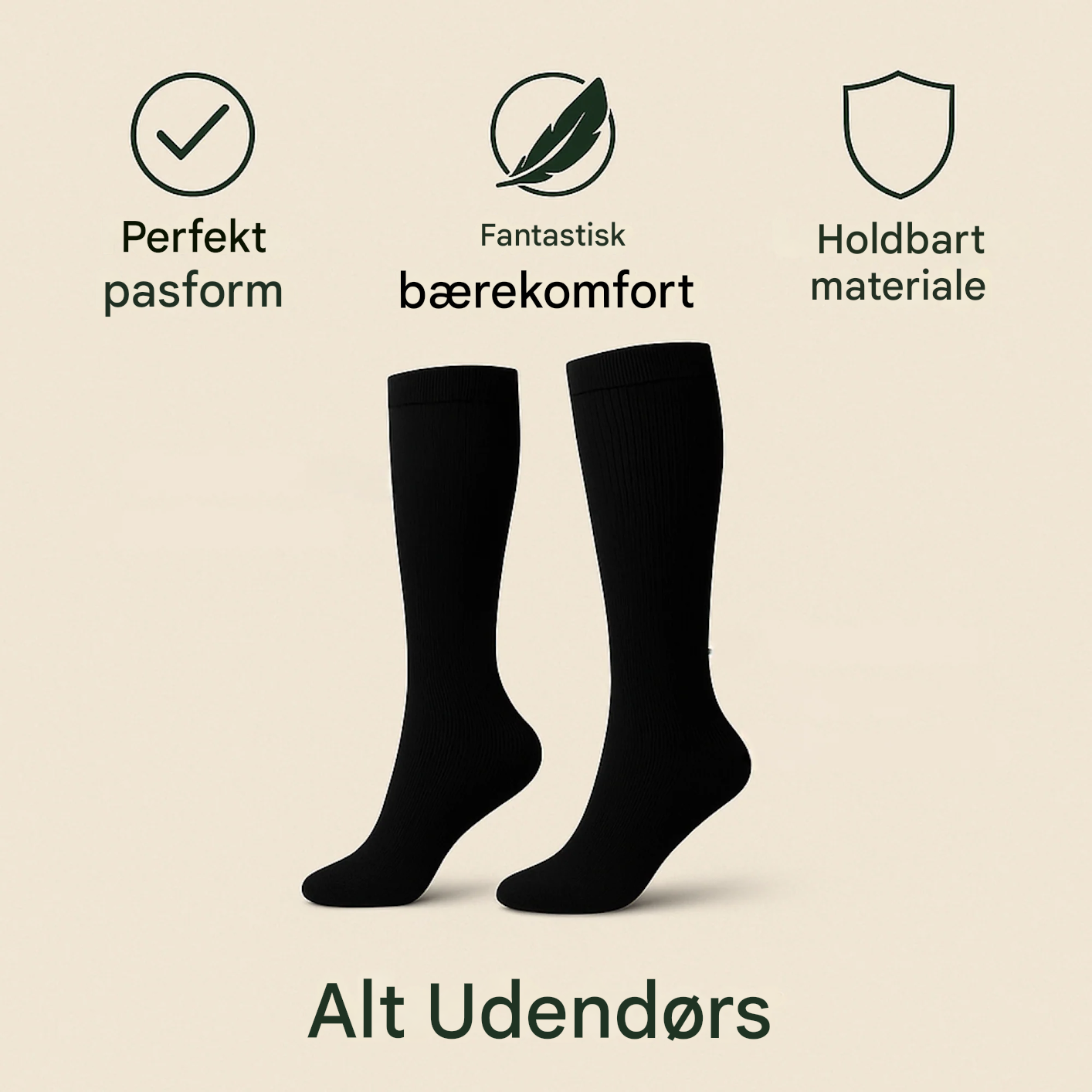 VarmNord – Kompressionsstrømper mod smerter | Åndbar & elastisk | Til sport, rejser & lange arbejdsdage