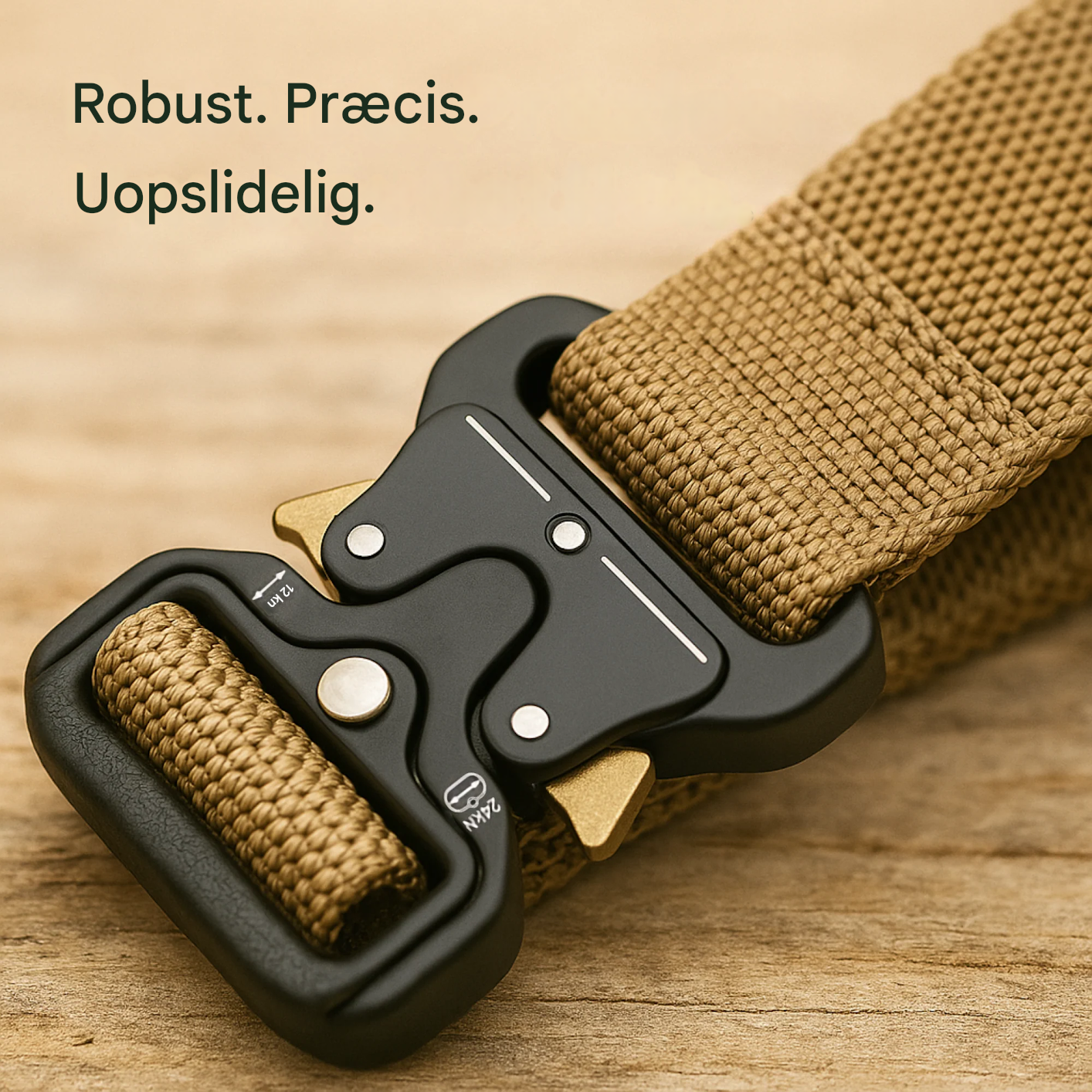 VarmNord – Taktisk bælte med hurtiglukning | Trinfri justerbar, rivfast & robust | Outdoor vandring militær brug