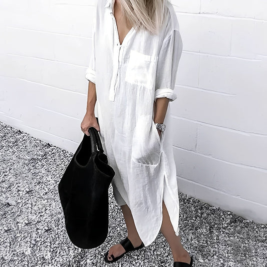 Mira - Elegant och Luftigt Klänning med Slits